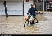 سیل و آبگرفتگی در پیربازار رشت