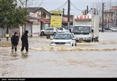 سیل و آبگرفتگی در پیربازار رشت