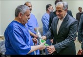 عیادت و تجلیل استاندار آذربایجان شرقی از جانبازان بستری در بیمارستان فجر تبریز