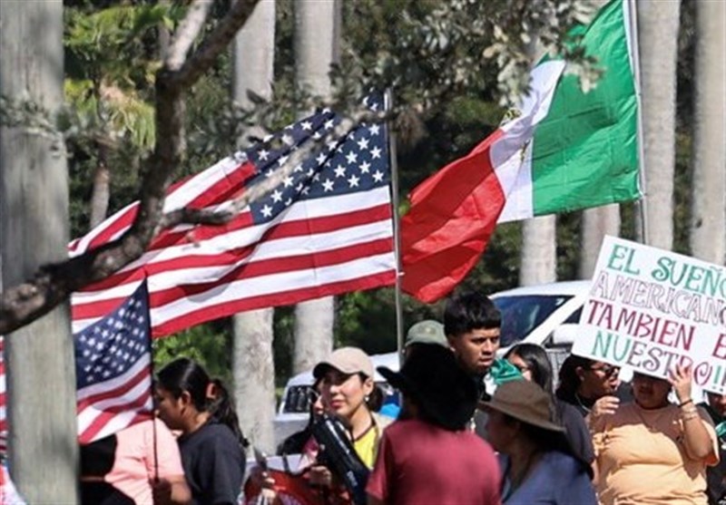 Protesters Denounce Trump Immigration Policies outside His Florida Golf Club