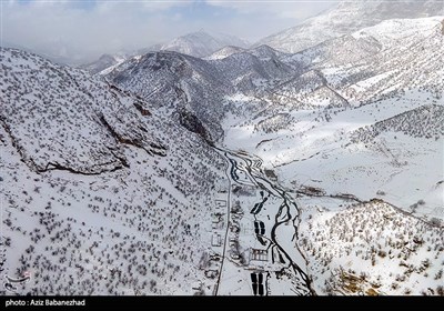 بارش برف در شهرستان الیگودرز