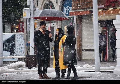 بارش برف در رشت