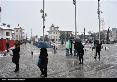 بارش برف در رشت