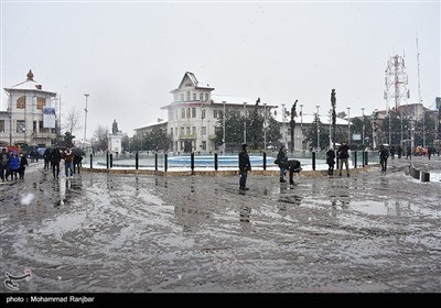 بارش برف در رشت