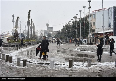 بارش برف در رشت