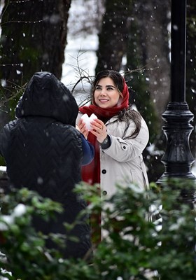 بارش برف در رشت