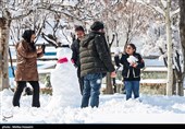 بارش برف در اراک و همدان