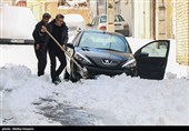 بارش برف در اراک و همدان