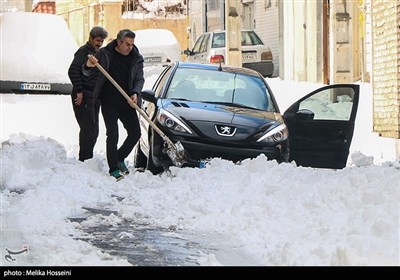 بارش برف در اراک 