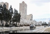 بارش برف در اراک و همدان