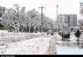 بارش برف در اراک و همدان