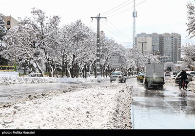 بارش برف در اراک 