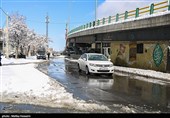 بارش برف در اراک و همدان