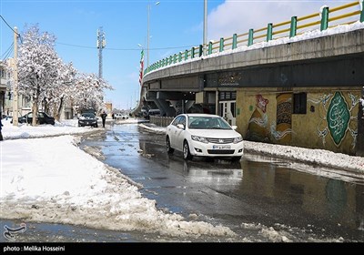 بارش برف در اراک 