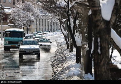 بارش برف در اراک 