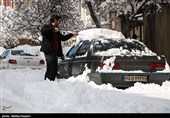 بارش برف در اراک و همدان