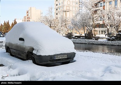 بارش برف در اراک