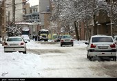 بارش برف در اراک و همدان