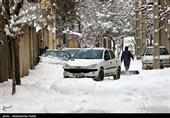 بارش برف در اراک و همدان