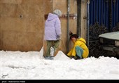 بارش برف در اراک و همدان