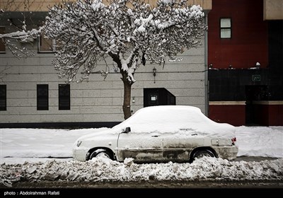 بارش برف در اراک و همدان