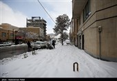بارش برف در اراک و همدان