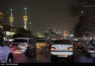 بارش برف در مشهد
