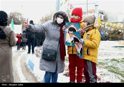 راهپیمایی 22 بهمن کم نظیر و برفی در بجنورد