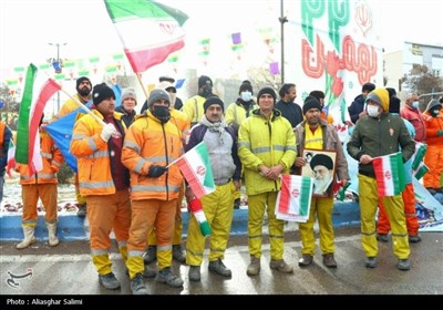 راهپیمایی 22 بهمن کم نظیر و برفی در بجنورد