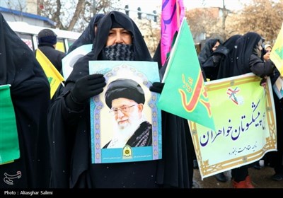 راهپیمایی 22 بهمن کم نظیر و برفی در بجنورد