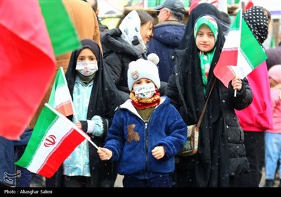 راهپیمایی 22 بهمن کم نظیر و برفی در بجنورد