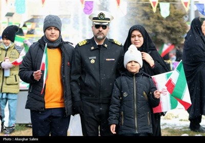 راهپیمایی 22 بهمن کم نظیر و برفی در بجنورد