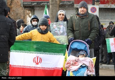 راهپیمایی 22 بهمن کم نظیر و برفی در بجنورد