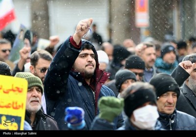 راهپیمایی 22 بهمن کم نظیر و برفی در بجنورد
