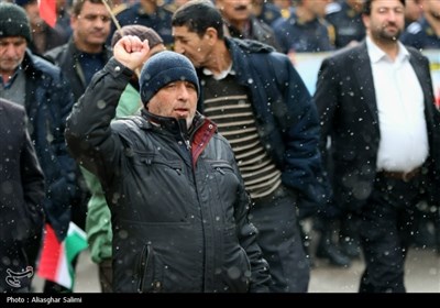 راهپیمایی 22 بهمن کم نظیر و برفی در بجنورد