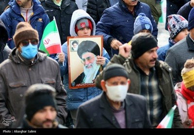 راهپیمایی 22 بهمن کم نظیر و برفی در بجنورد