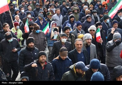 راهپیمایی 22 بهمن کم نظیر و برفی در بجنورد