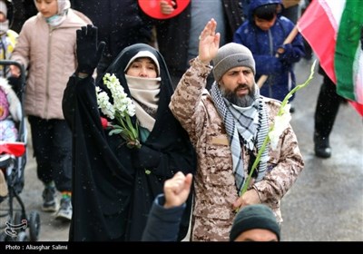 راهپیمایی 22 بهمن کم نظیر و برفی در بجنورد