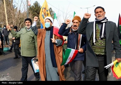 راهپیمایی 22 بهمن کم نظیر و برفی در بجنورد