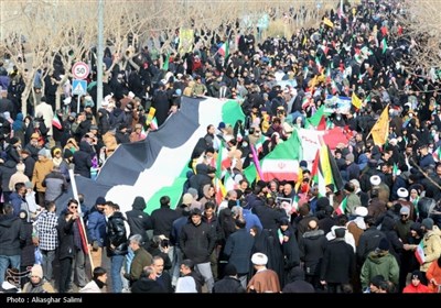 راهپیمایی 22 بهمن کم نظیر و برفی در بجنورد