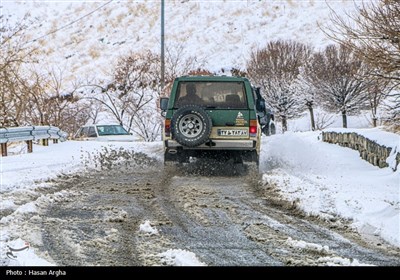 بارش برف در زنجان