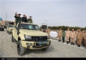 نمایش اقتدار گردان‌های رزمی و بسیجیان بیرجند