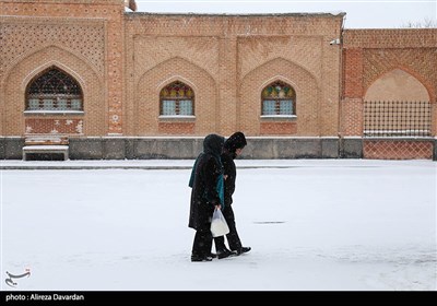 بارش برف در اردبیل