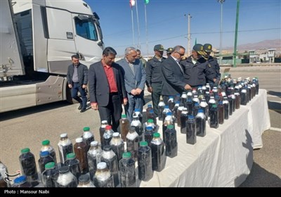 بازدید استاندار خراسان جنوبی از کشفیات مواد مخدر