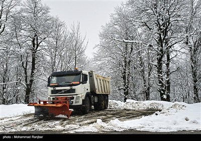 طبیعت برفی مسیر سیاهکل به دیلمان