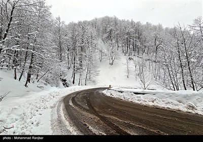 طبیعت برفی مسیر سیاهکل به دیلمان