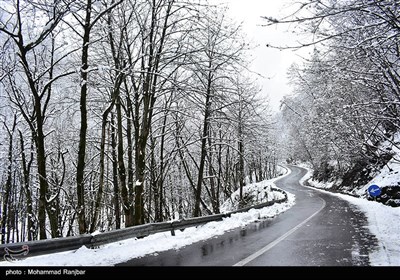 طبیعت برفی مسیر سیاهکل به دیلمان