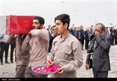 تشییع پیکر مطهر 2 شهید دوران دفاع مقدس در لامرد - فارس