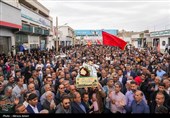 تشییع پیکر مطهر 2 شهید دوران دفاع مقدس در لامرد - فارس