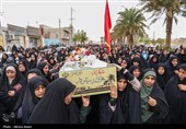 تشییع پیکر مطهر 2 شهید دوران دفاع مقدس در لامرد - فارس